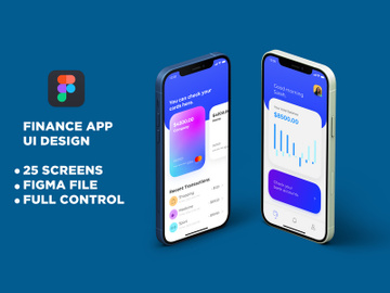 Finance app UI design preview picture