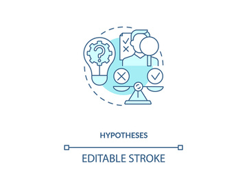 Hypotheses concept icon preview picture