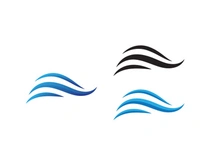 Water Wave Logo illustration design vector template