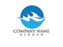 Wave water beach logo