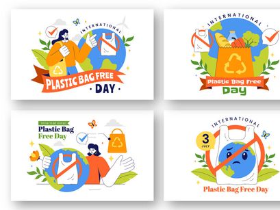 7 International Plastic Bag Free Day Illustration