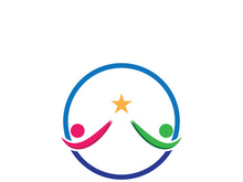People star logo design to achieve a success or dream.