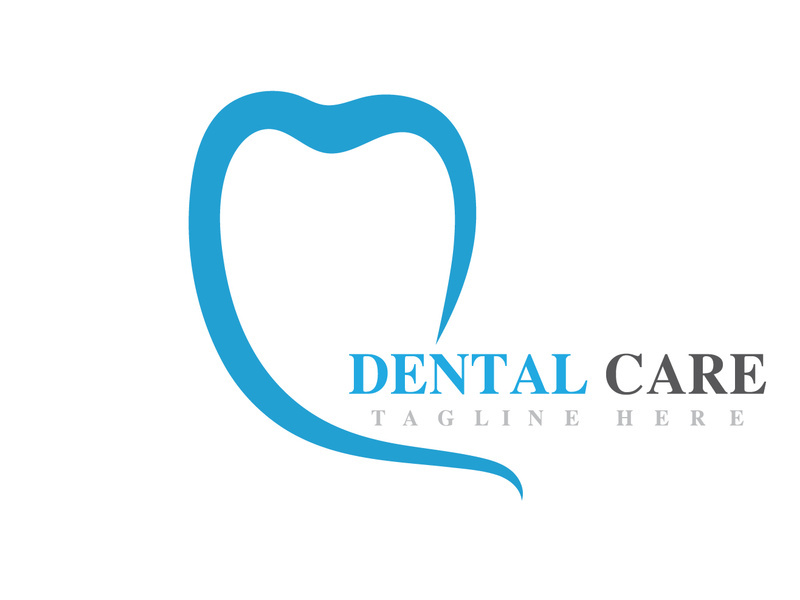 Dental care logo vector icon design