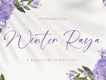 Winter Raya – Signature Font