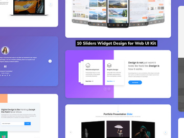 10 Sliders Widget Design for Web-UI Kit preview picture