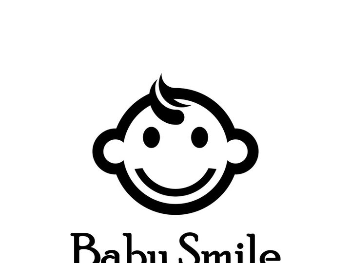 Cute Happy Baby Face Smile Logo Template