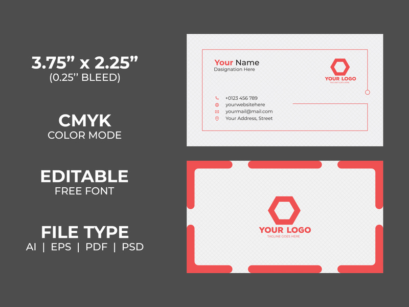 Modern corporate business card design