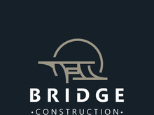 Minimalist Bridge logo suitable for building and construction workers vector design