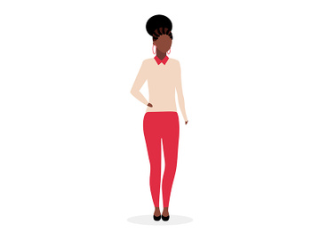 Black elegant woman flat vector illustration preview picture