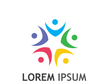 People social community logo design with creative idea preview picture