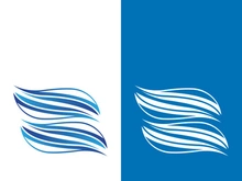 Wave beach vector illustration design logo