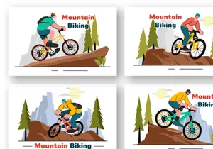 9 Mountain Biking Illustration
