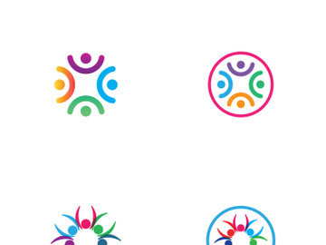 People social community logo design with creative idea preview picture