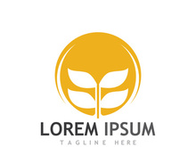 Organic wheat farm logo template.