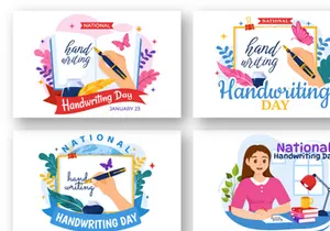 12 National Handwriting Day Illustration