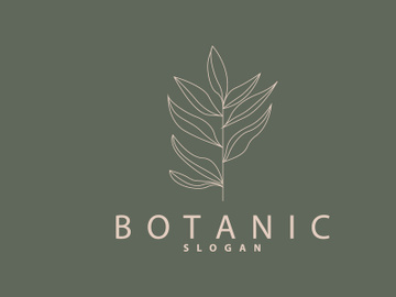 Leaf Line Logo, Beautiful Hand Drawn Design preview picture