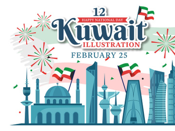 12 National Kuwait Day Illustration preview picture