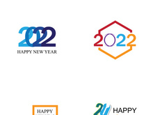 happy new year 2022 vector illustration design template