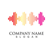 Sound waves vector illustration design template