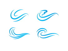 Water wave Logo design vector Template