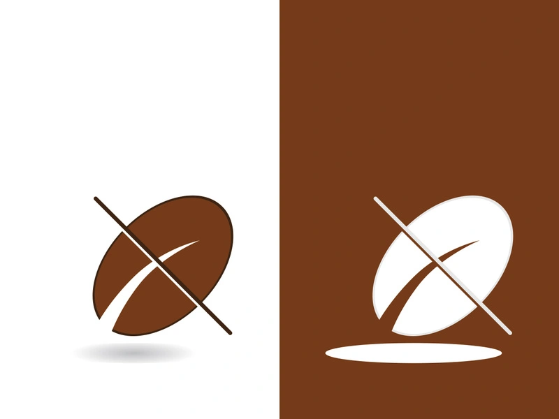 Coffee bean icon vector illustration template