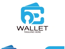 e wallet logo design illustration icon with a simple modern concept, for electronic wallets, digital money storage applications, digital savings, digital money transactions,vector
