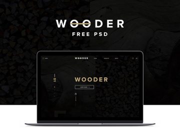 WOODER - Free PSD Template preview picture