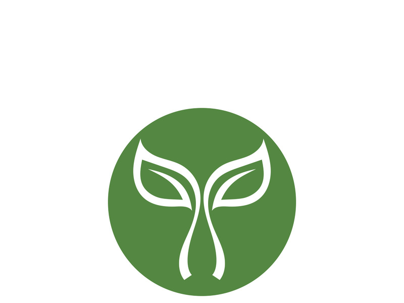 Green leaf ecology nature element vector icon