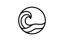 Water Wave Icon Logo Template