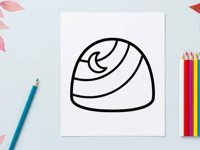 Hand-drawn Halloween cupcake with swirl icing. Spooky dessert sketch for baking and party design.