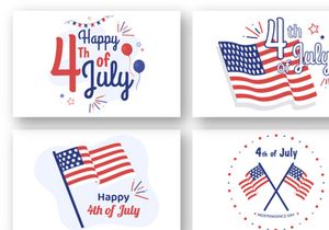 14 4th July Happy Independence Day USA Illustration