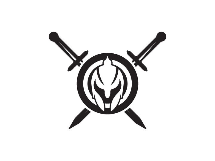 Spartan helmet icon illustration design