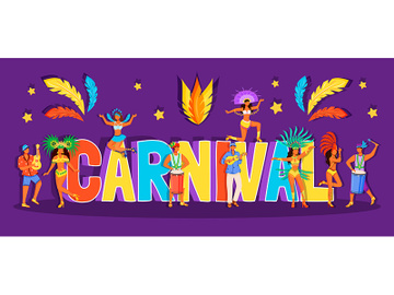 Carnival word concepts flat color vector banner preview picture