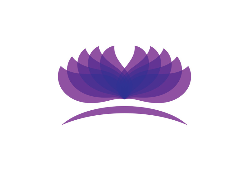 Lotus flower health meditation logo symbol
