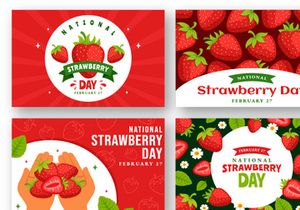 12 National Strawberry Day Illustration
