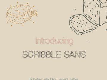 Scribble Sans – Hand Drawn Sketch Font | Rough Display Typeface preview picture