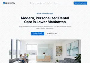 Soho Dental Website Redesign | Modern Dental Clinic UI/UX Landin