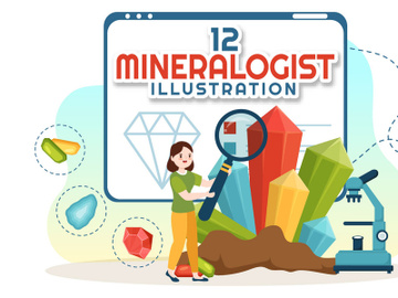 12 Mineralogist Vector Illustration preview picture