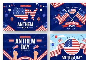 12 National Anthem Day Illustration