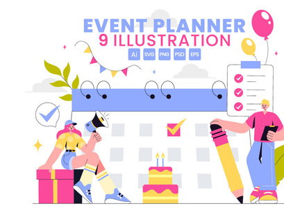 9 Event Planning Illustration