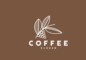 vintage retro design logo coffee bean drink simple concept illustration template