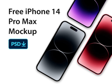 Free iPhone 14 Pro Max Mockups (All Colors) preview picture