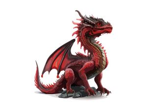 Cute Baby Dragon Watercolor SVG Clipart