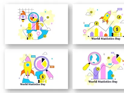 10 World Statistics Day Illustration