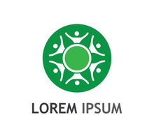 people community logo design with creative idea.