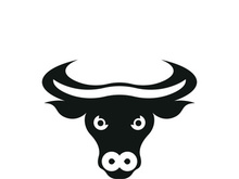 Bull head logo vector icon design illustration
