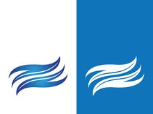 Wave beach vector illustration design logo