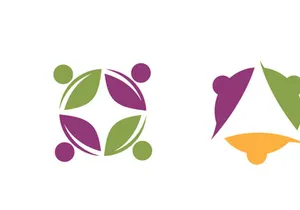 Adoption care community network and social logo design