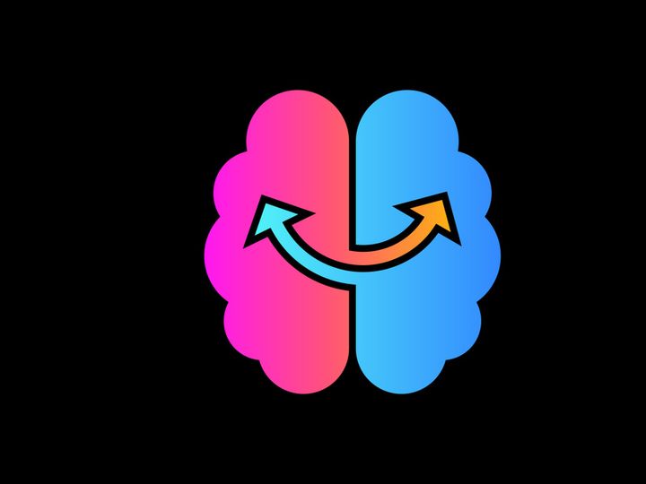 Modern and simple logo design for a brain, Brain logo icon sign symbol.