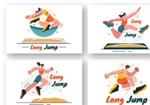 9 Long Jump Sport Illustration